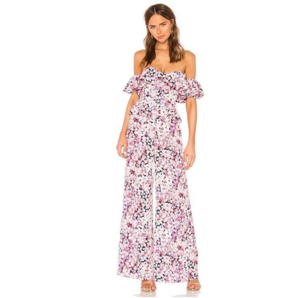 Michael Costello X REVOLVE Tatiana Pink Floral Jumpsuit